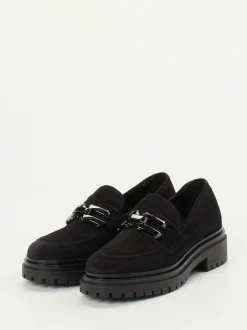 Andrea Puccini – Chunky Loafer aus Veloursleder Schwarz