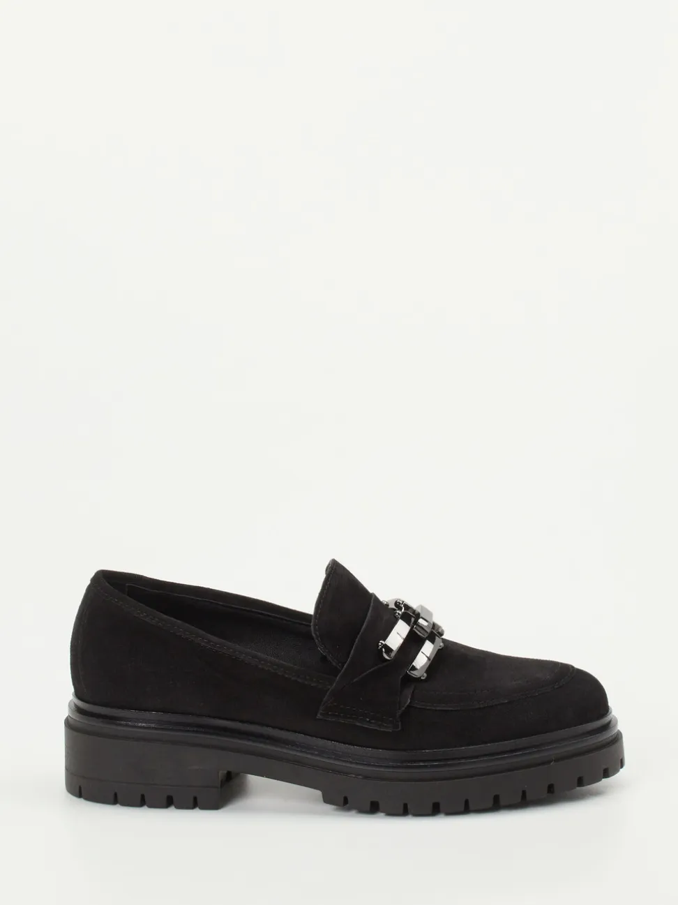 Andrea Puccini – Chunky Loafer aus Veloursleder Schwarz