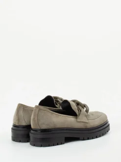 Andrea Puccini – Chunky-Loafer aus Veloursleder steingrau
