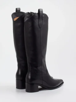 Andrea Puccini – Cowboy Boots aus Lammleder Schwarz