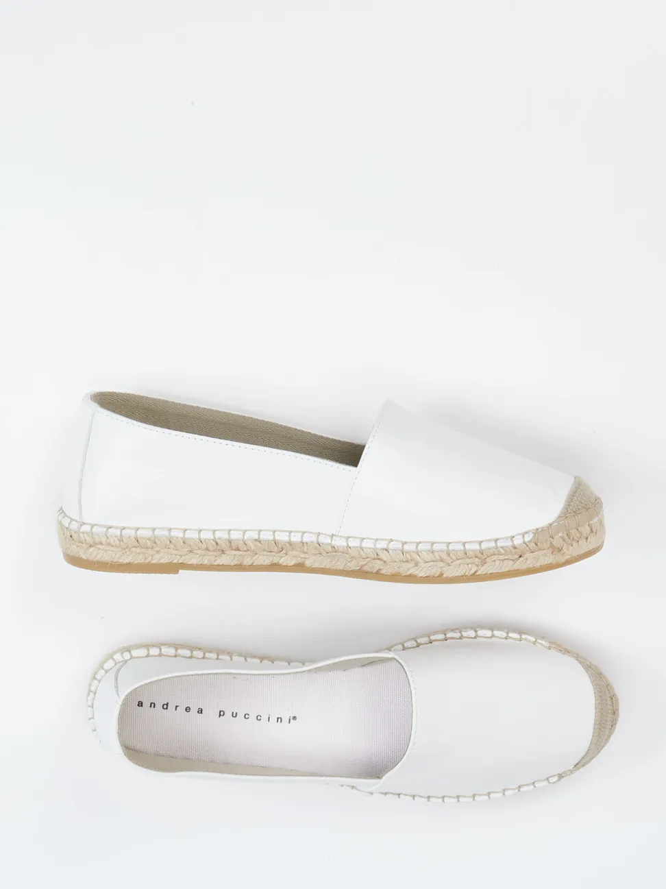 Andrea Puccini – Espadrilles aus Lammleder weiß