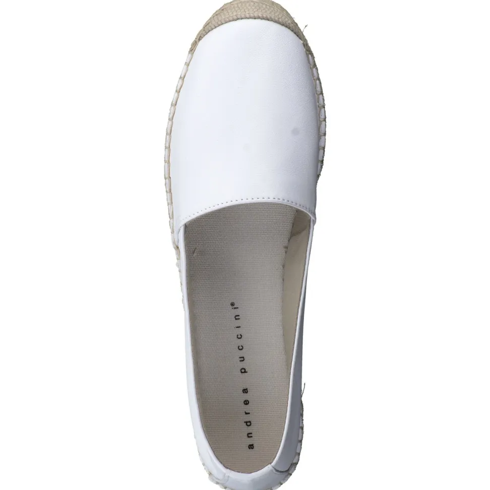 Andrea Puccini – Espadrilles aus Lammleder weiß
