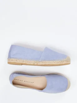 Andrea Puccini – Espadrilles aus Veloursleder lavendelblau
