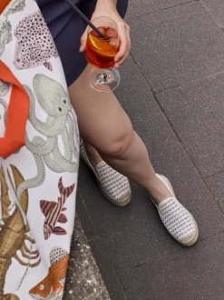 Andrea Puccini – Espadrilles aus Textil mit Juteplateau