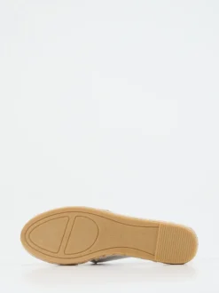 Andrea Puccini – Espadrilles aus Lammleder silberfarben