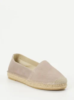 Andrea Puccini – Espadrilles aus Veloursleder Taupe
