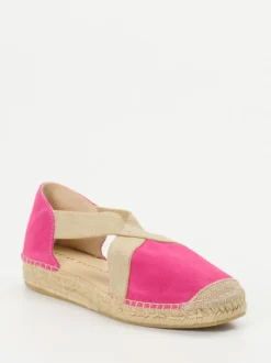 Andrea Puccini – Espadrilles aus Veloursleder Pink