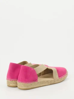 Andrea Puccini – Espadrilles aus Veloursleder Pink