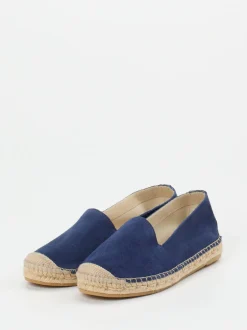 Andrea Puccini – Espadrilles aus Veloursleder marineblau