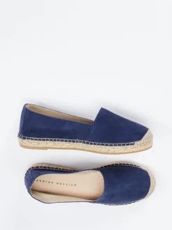 Andrea Puccini – Espadrilles aus Veloursleder marineblau