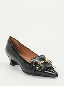 Andrea Puccini – Kitten-Heel-Pumps aus Lackleder Schwarz