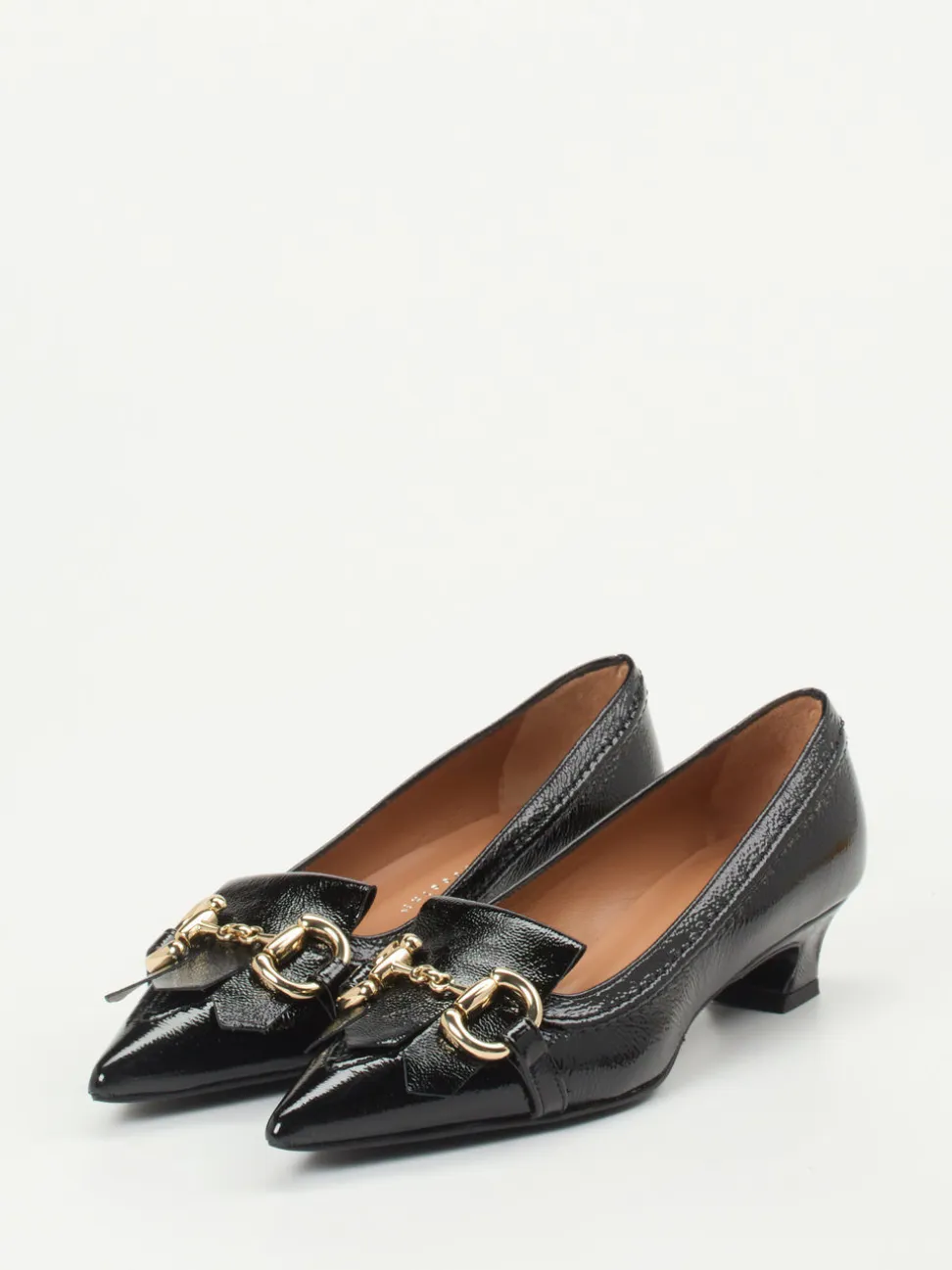 Andrea Puccini – Kitten-Heel-Pumps aus Lackleder Schwarz