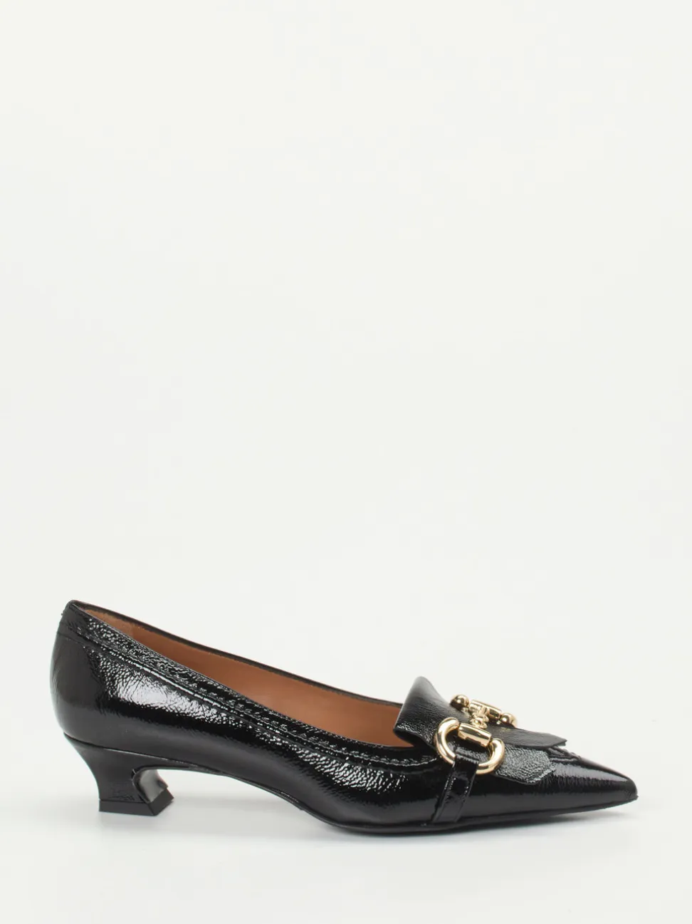 Andrea Puccini – Kitten-Heel-Pumps aus Lackleder Schwarz