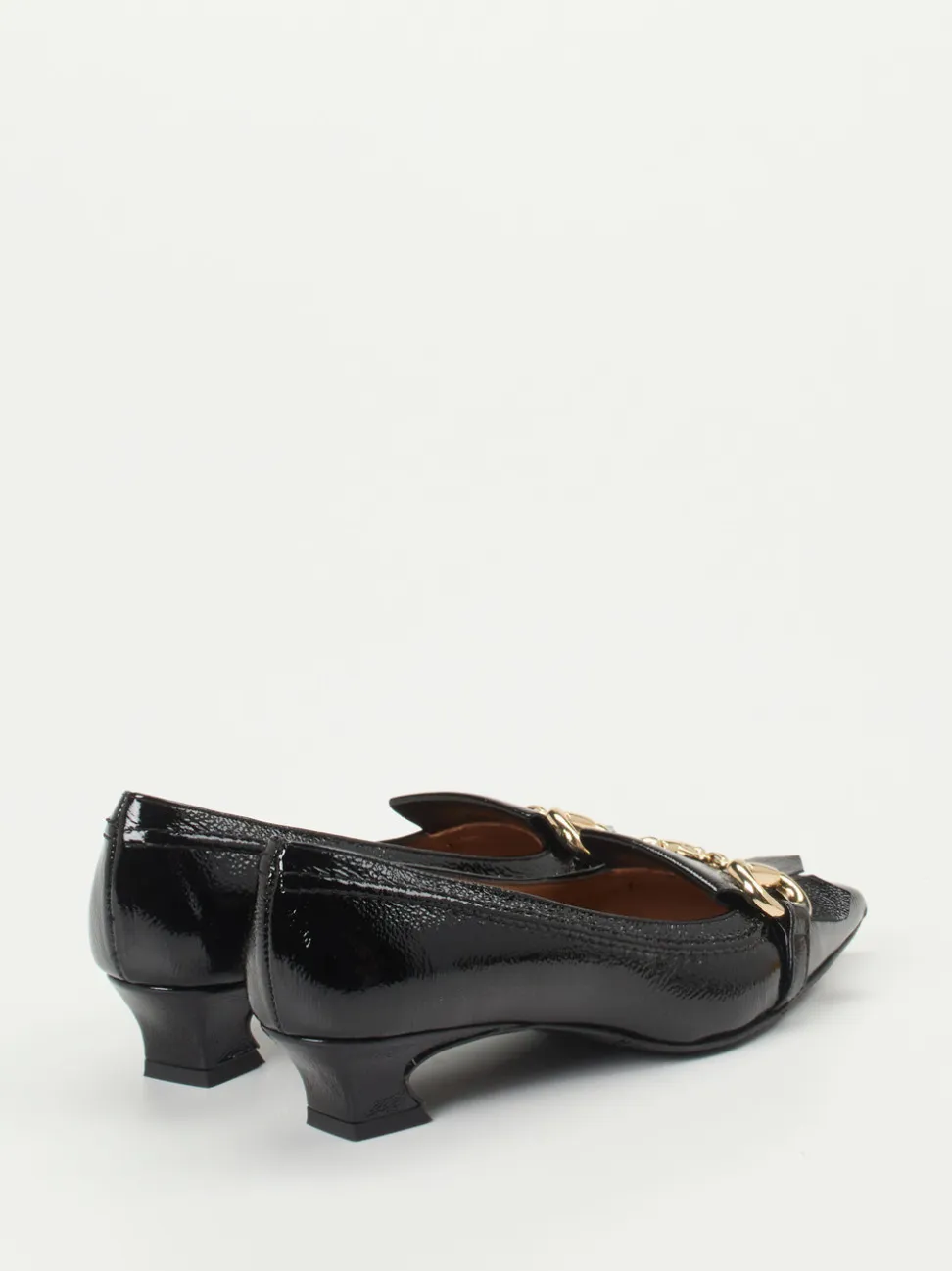 Andrea Puccini – Kitten-Heel-Pumps aus Lackleder Schwarz