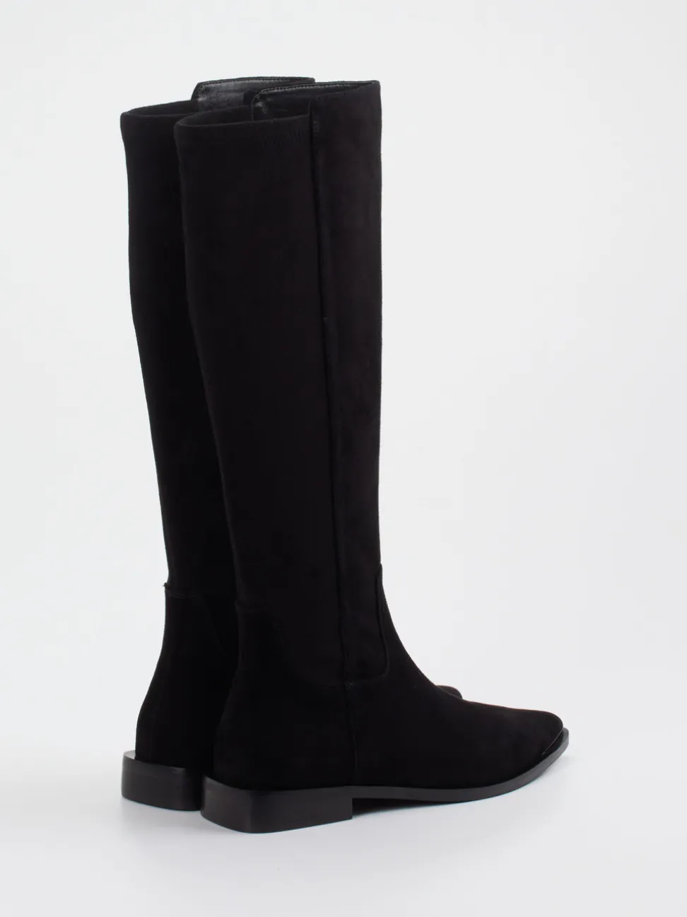 Andrea Puccini – kniehohe Stiefel aus Veloursleder schwarz
