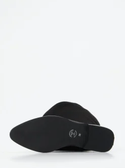 Andrea Puccini – Kniehohe Stiefel aus Veloursleder schwarz