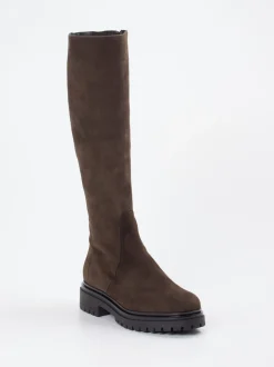 Andrea Puccini – Kniehohe Stiefel aus Veloursleder braun