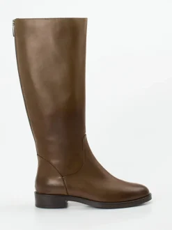 Andrea Puccini – Kniehohe Stiefel aus Kalbleder braun
