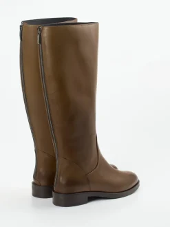 Andrea Puccini – Kniehohe Stiefel aus Kalbleder braun