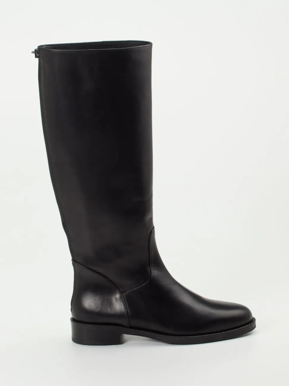 Andrea Puccini – Kniehohe Stiefel aus Kalbleder schwarz