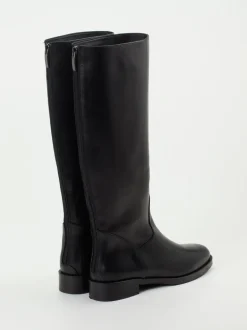 Andrea Puccini – Kniehohe Stiefel aus Kalbleder schwarz