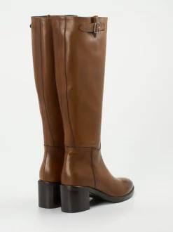 Andrea Puccini – Kniestiefel aus Kalbleder cognacbraun