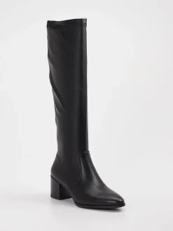 Andrea Puccini – Kniestiefel aus Stretch in Schwarz