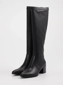 Andrea Puccini – Kniestiefel aus Stretch in Schwarz