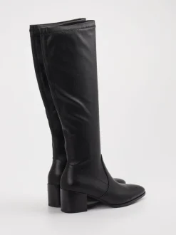 Andrea Puccini – Kniestiefel aus Stretch in Schwarz