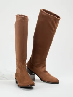 Andrea Puccini – Kniestiefel aus Stretch in Braun
