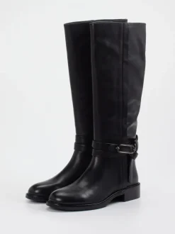 Andrea Puccini – Kniestiefel aus Glattleder Schwarz