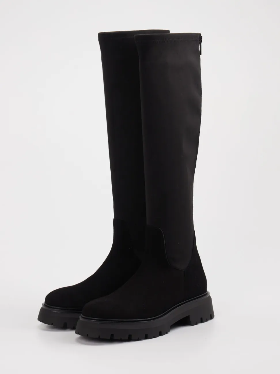 Andrea Puccini – Langschaftstiefel aus Leder schwarz