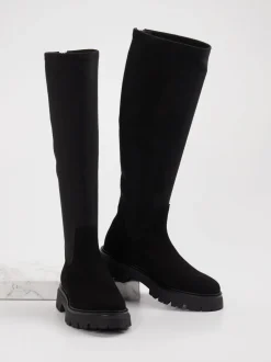 Andrea Puccini – Langschaftstiefel aus Leder schwarz