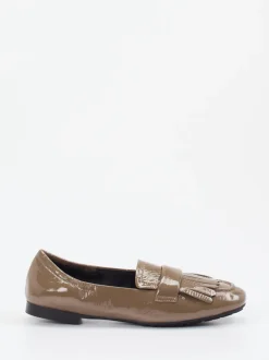Andrea Puccini – Loafer aus Lackleder in Taupe