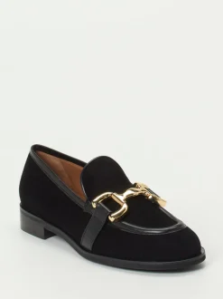 Andrea Puccini – Loafer aus Veloursleder Schwarz