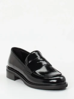 Andrea Puccini – Loafer aus Hochglanzleder schwarz