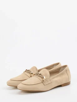 Andrea Puccini – Loafer aus Veloursleder beige
