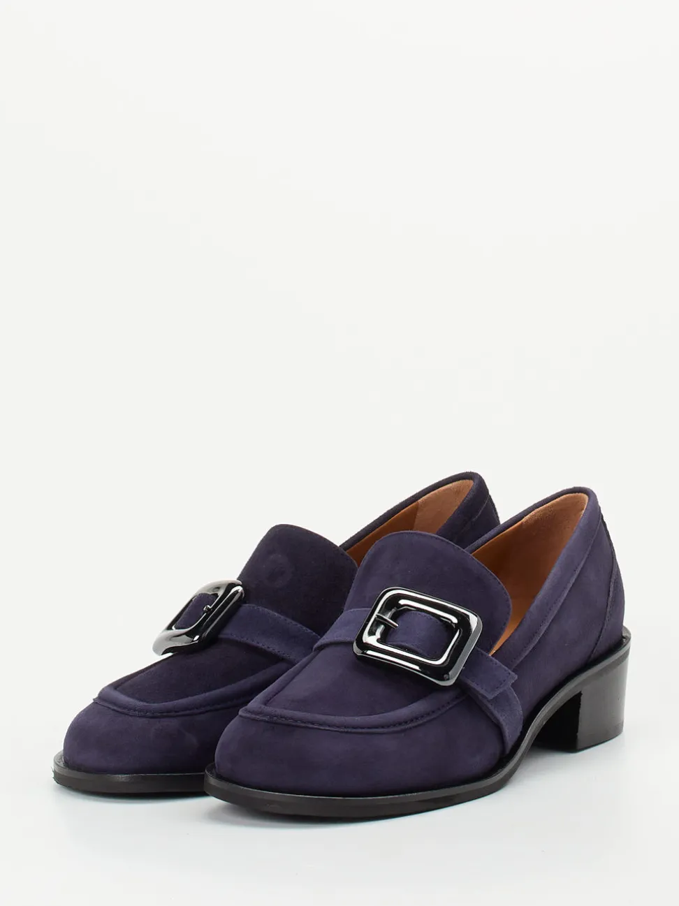Andrea Puccini – Loafer aus Veloursleder tiefviolett