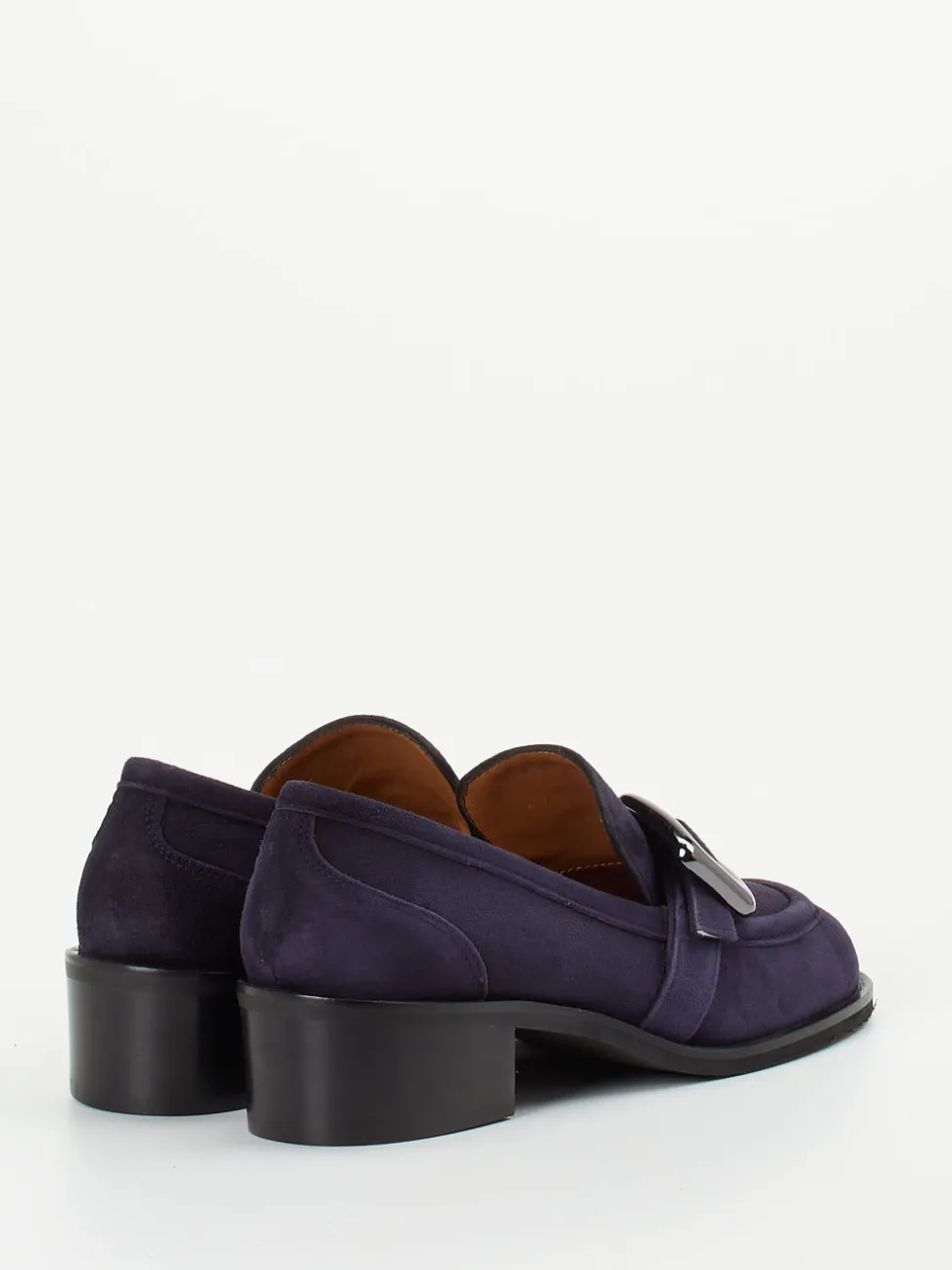 Andrea Puccini – Loafer aus Veloursleder tiefviolett
