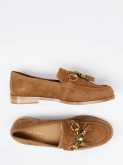 Andrea Puccini – Loafer aus Veloursleder cognac