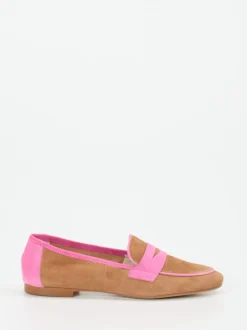 Andrea Puccini – Loafer aus Veloursleder cognac