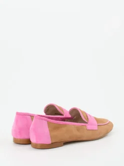 Andrea Puccini – Loafer aus Veloursleder cognac