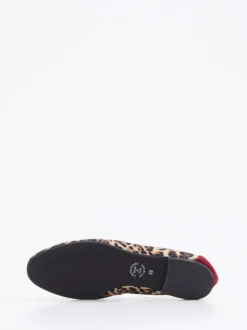 Andrea Puccini – Loafer aus Veloursleder mit Leoprint
