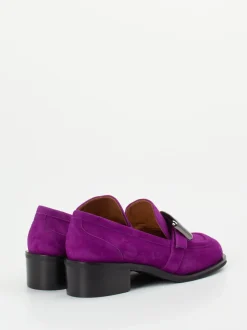 Andrea Puccini – Loafer aus Veloursleder violett