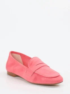 Andrea Puccini – Loafer aus Veloursleder Korallrosa