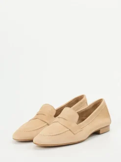 Andrea Puccini – Loafer aus Veloursleder beige