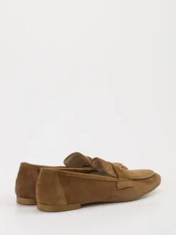 Andrea Puccini – Loafer aus Veloursleder Cognac