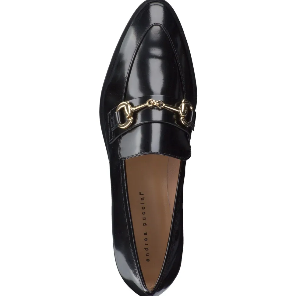 Andrea Puccini – Loafer aus Hochglanzleder Schwarz