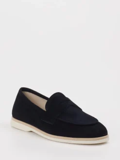 Andrea Puccini – Loafer aus Veloursleder Dunkelblau