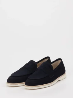 Andrea Puccini – Loafer aus Veloursleder Dunkelblau